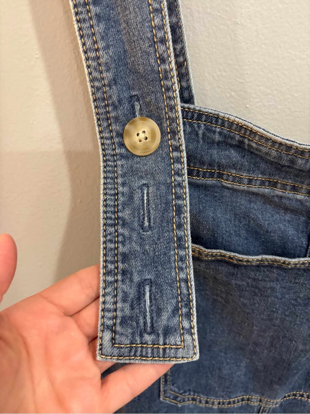Molly Yeh Women's Easy Denim Overalls Plus Size 2X Wide leg adjustable straps - Picture 15 of 16